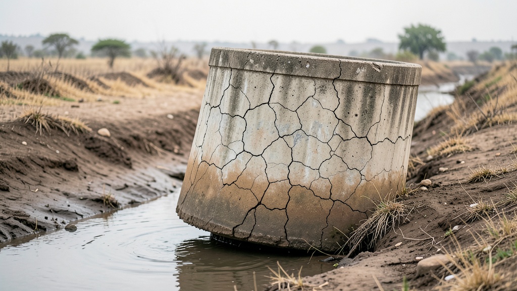 Tanque de agua potable en Tosagua queda a 7 metros del borde del barranco