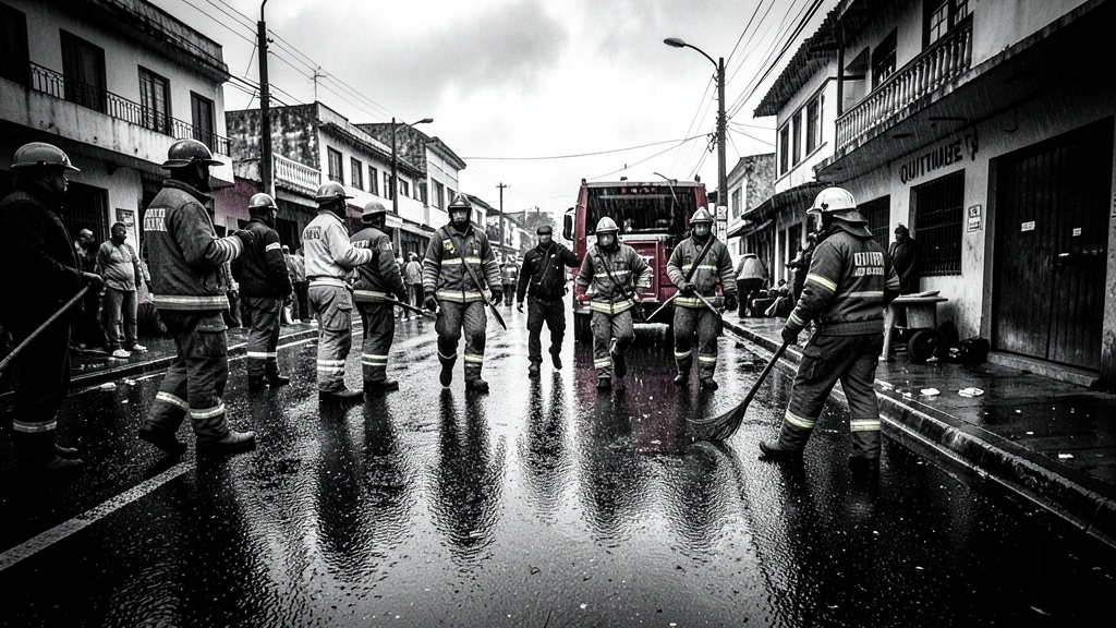 Emergencia por lluvias en Quitumbe movilizó a Bomberos y equipos municipales