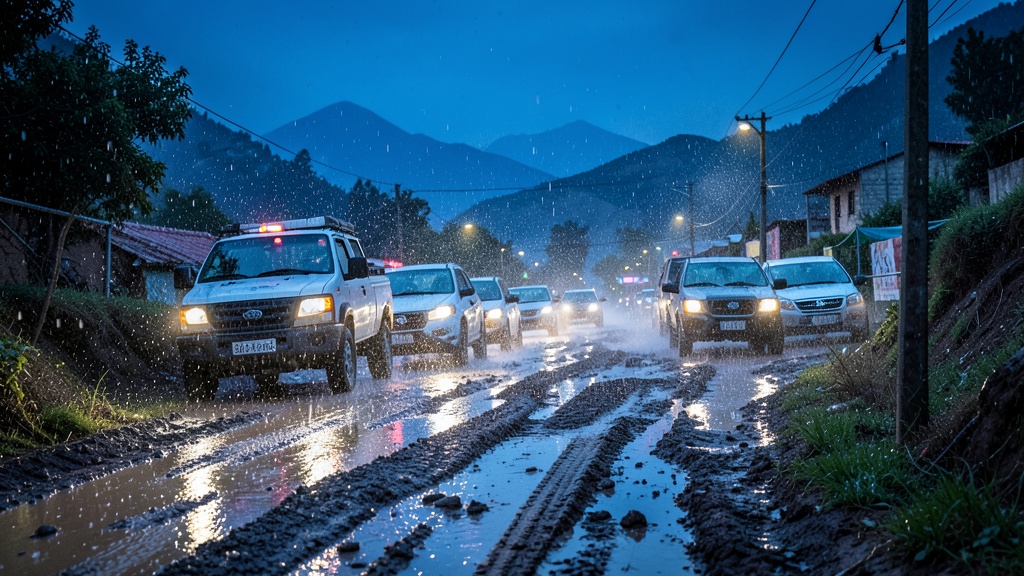 Tormenta con granizo paraliza tránsito y anega vías en Valle de Los Chillos