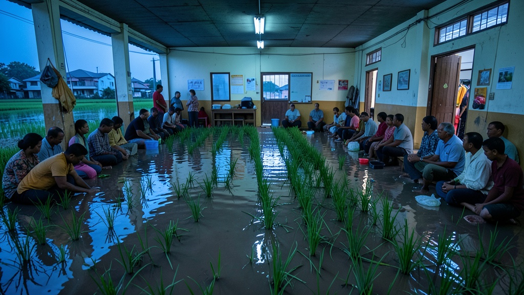 Descenso del agua en Balao y reubicación de familias tras lluvias