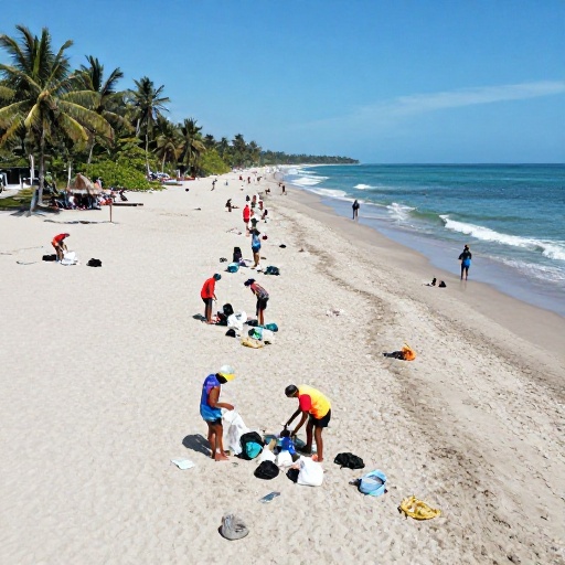 Ecuador retira basura de playas y ríos en jornada con 7500 voluntarios