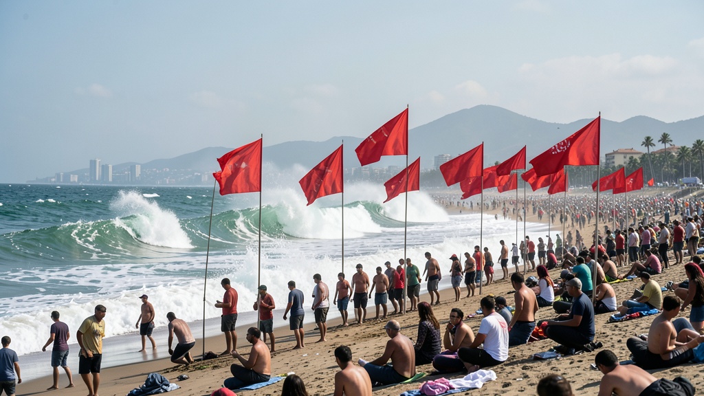 27 playas ecuatorianas con bandera roja por mar peligroso hasta el 12 de octubre