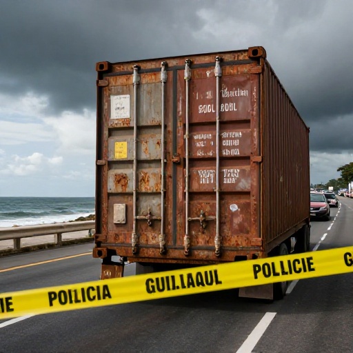 Accidente con contenedor en vía a la costa reactiva alertas de seguridad vial