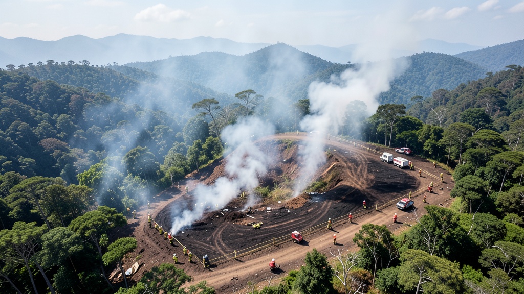 Incendio en Pomasqui: Cerro Casitagua queda bajo monitoreo tras control del fuego