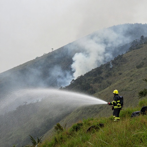 Emergencia activa por incendio en Cerro Casitagua: bomberos monitorean y liquidan