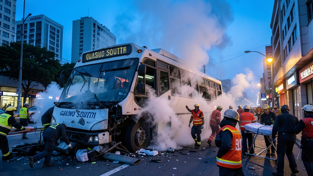 Volcamiento de bus en Guasmo Sur deja 25 heridos y moviliza a rescate