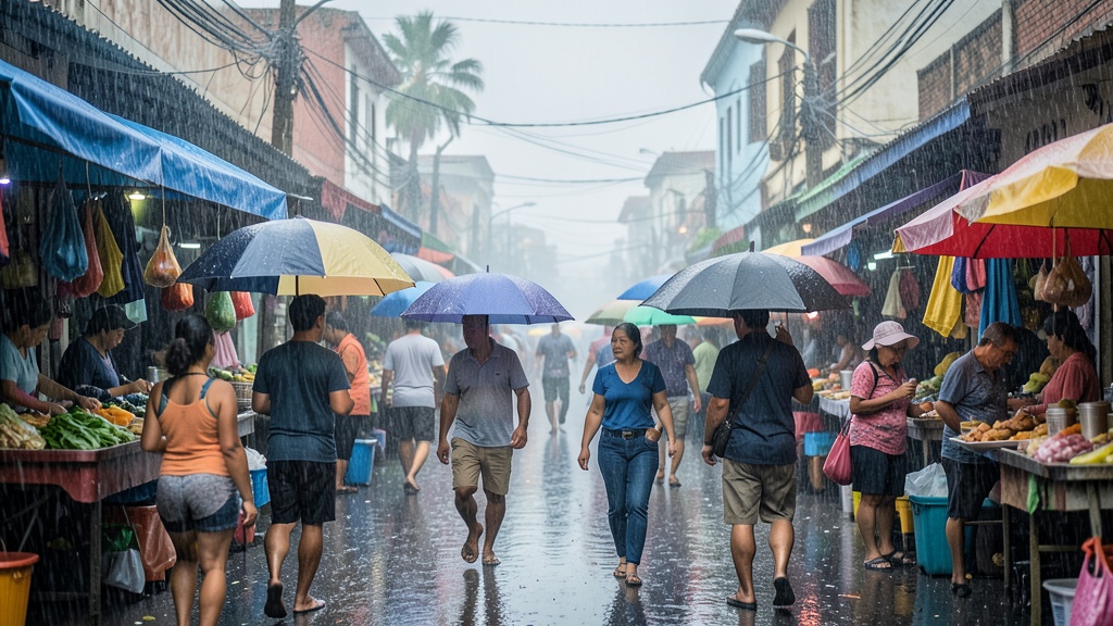 Lluvias y tormentas afectan el feriado del 9 de Octubre en varias regiones