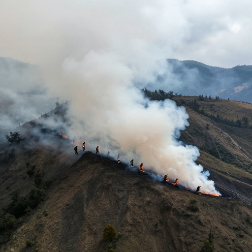 Gestión de Riesgos activa alerta por incendio forestal en Rumipamba, Quito