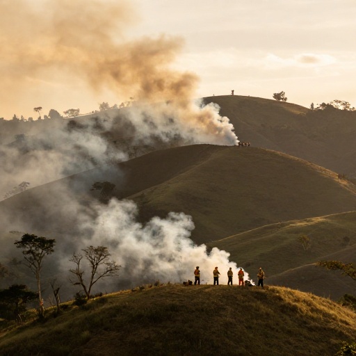 Gestión de Riesgos activa alerta por incendios forestales en cinco provincias