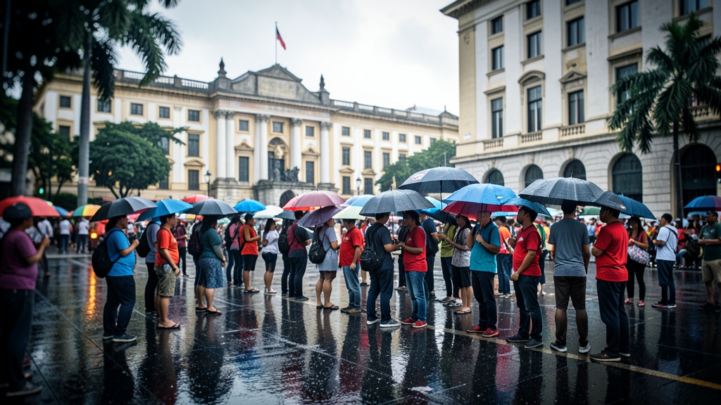 Ministerio confirma 261.699 alumnos en juramento a la bandera bajo lluvia