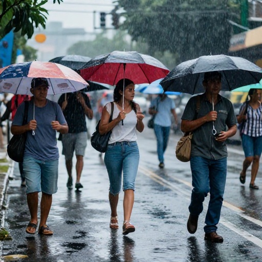 INAMHI emite alerta por lluvias en la Costa hasta el 16 de septiembre