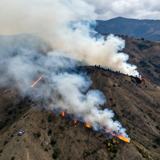 Ecuador registra 16 incendios forestales activos en ocho provincias