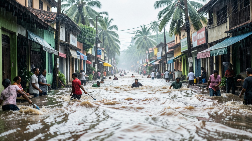 Nueve ríos desbordados y 90 eventos activos por lluvias en Ecuador