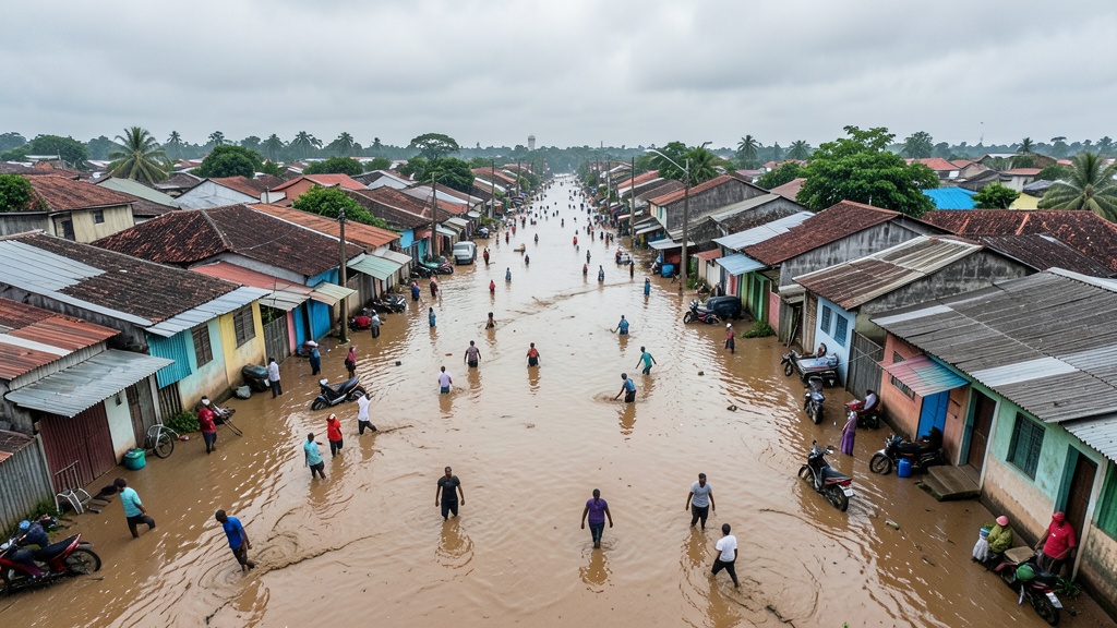Inundaciones en Babahoyo afectan a 300 familias y suspenden clases