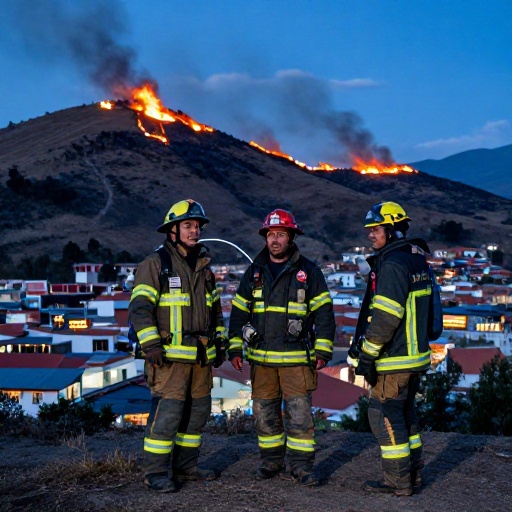 Gestión de Riesgos monitorea dos focos de incendios forestales en Otavalo y otras provincias