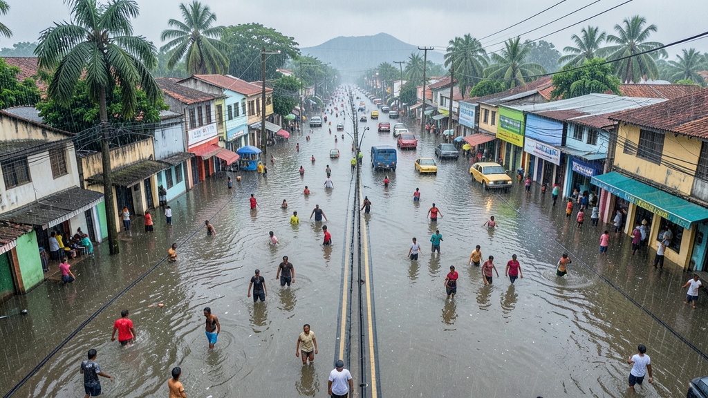 SNGR reporta inundaciones y desbordamientos por lluvias en varias provincias
