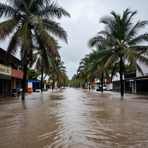 Lluvia y marea alta en Guayaquil vinculadas al Fenómeno del Niño