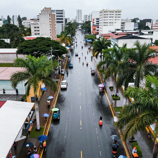 Leves lluvias y calzada resbaladiza afectan a Guayaquil