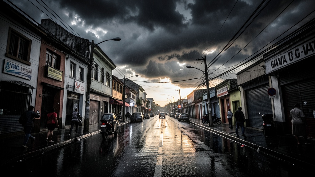 Fuertes lluvias y tormentas eléctricas afectaron a Guayaquil durante la madrugada
