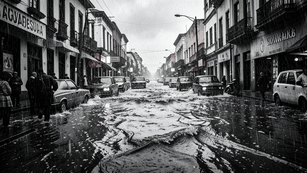 Fuertes lluvias anegan calles del Puerto Principal en Guayaquil