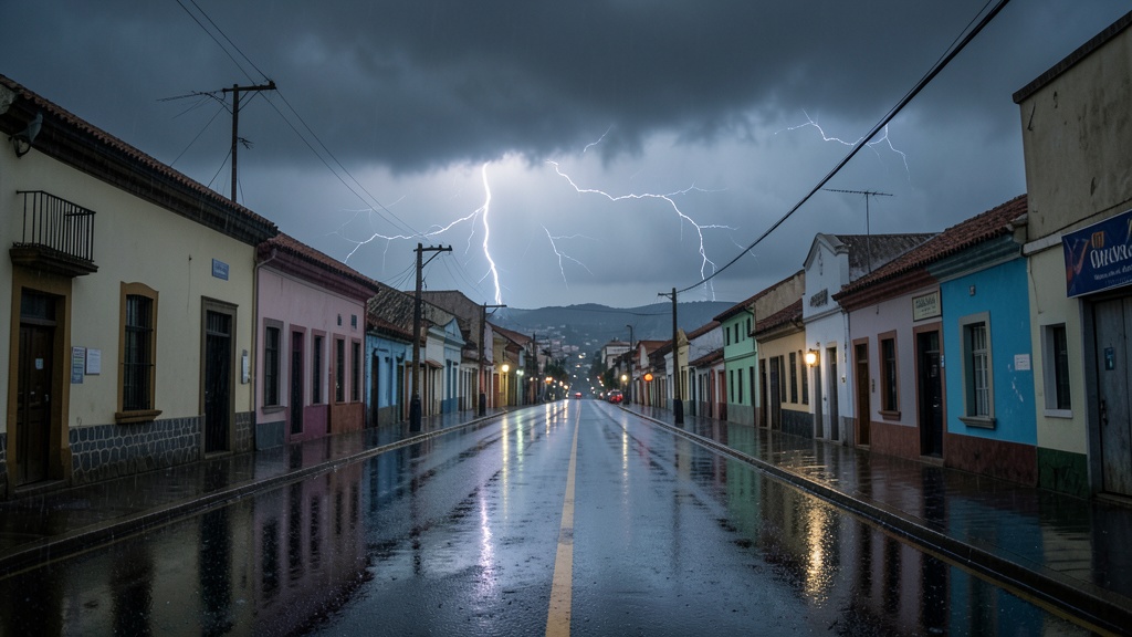 Fuerte lluvia y tormentas eléctricas impactan a Quito este sábado