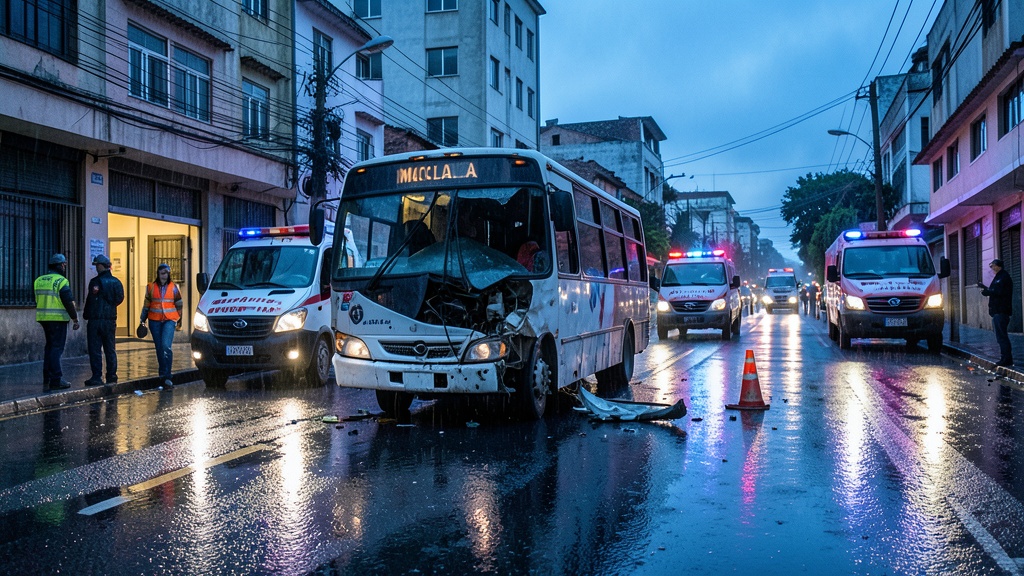 Volcamiento de bus en Machala deja 18 heridos este viernes
