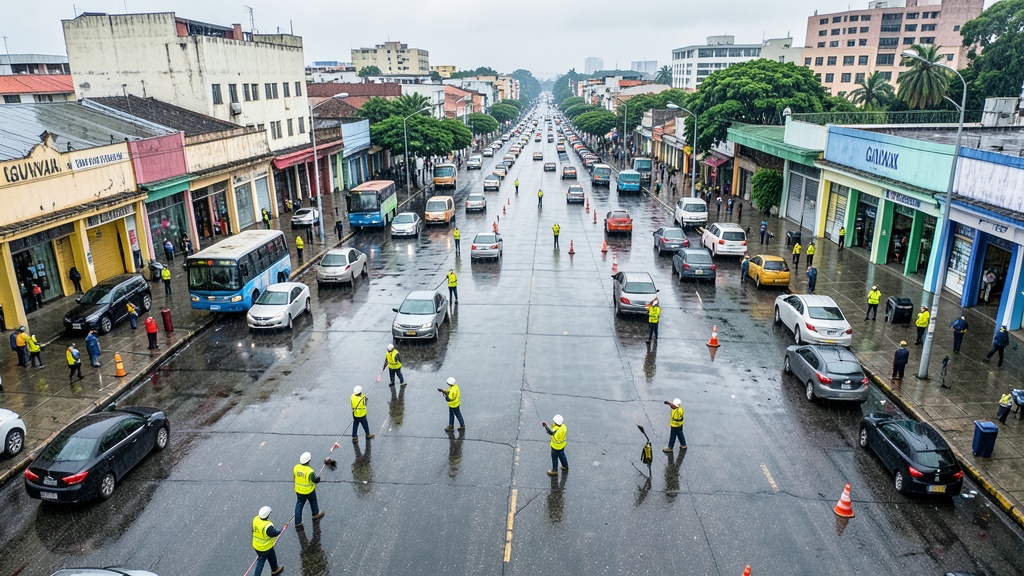 Cierre parcial de la avenida Francisco de Orellana por obras de aguas lluvias