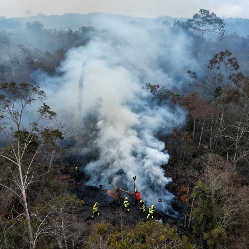 Rescatan cervicabra de incendio forestal en Pisambilla, Cayambe