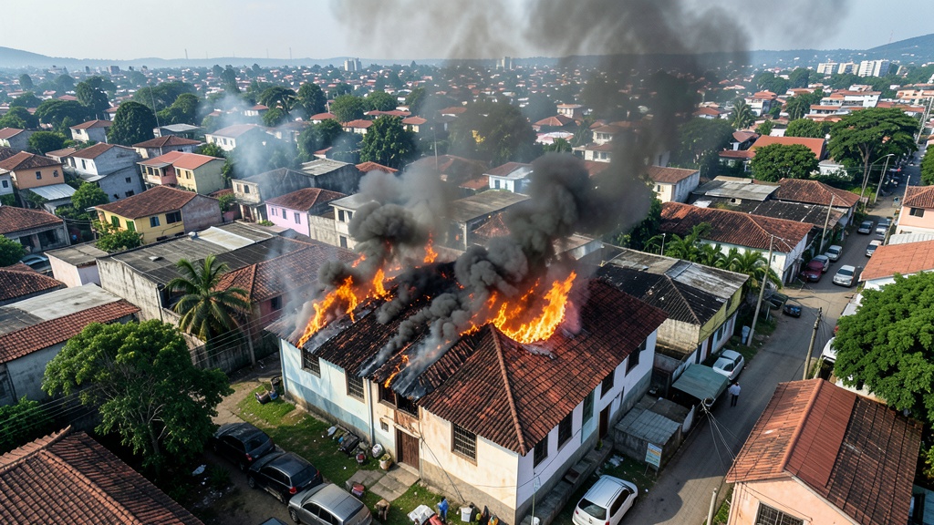 Incendio en vivienda de Guayaquil cierra calles 40 y Goyena