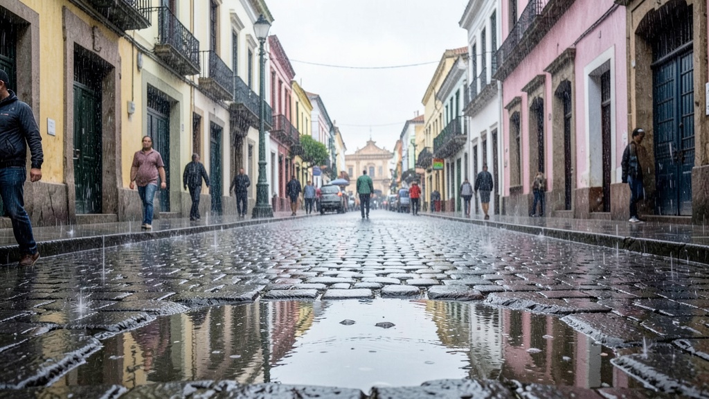 Lluvia intensa sorprende a transeúntes en el centro y norte de Guayaquil