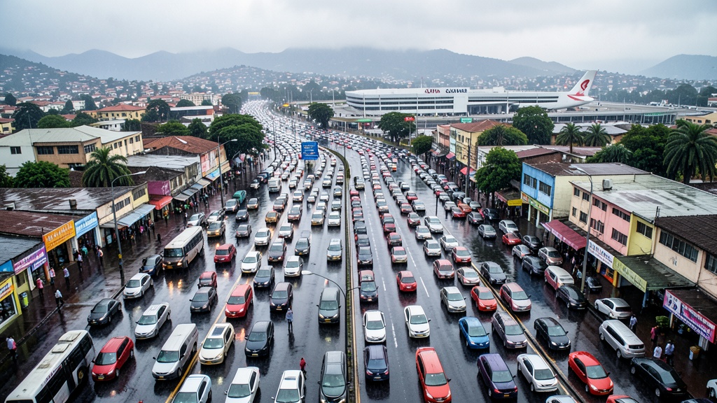 Lluvia y congestión dificultan acceso a la terminal Quitumbe en Quito