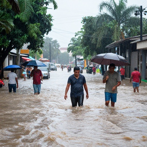Lluvias intensas inundan calles de Guayaquil y se esperan más precipitaciones