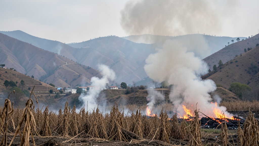 Siete incendios forestales se registran en Ambato por déficit hídrico severo
