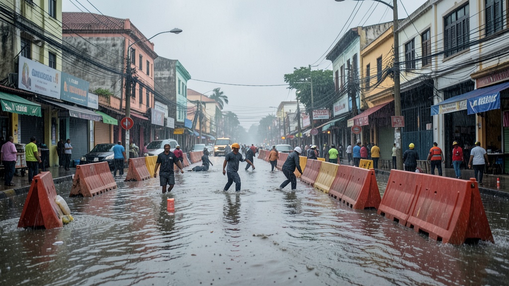 Lluvias y obras inconclusas generan preocupación en el centro de Guayaquil