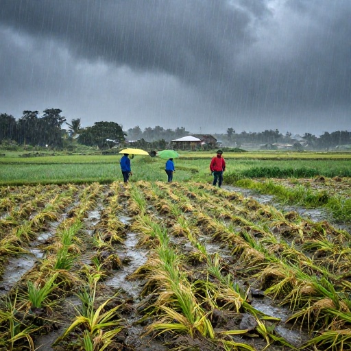 Fuertes vientos y lluvias afectan cultivos en seis cantones de Los Ríos