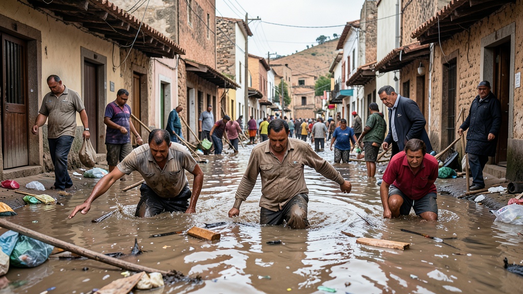 La quebrada San Marcos vuelve a afectar a Rocafuerte con agua y lodo