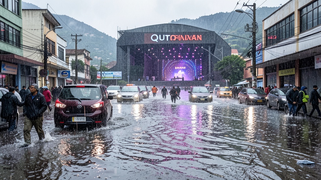 Lluvias y cierres viales por el concierto de Iron Maiden en Quito